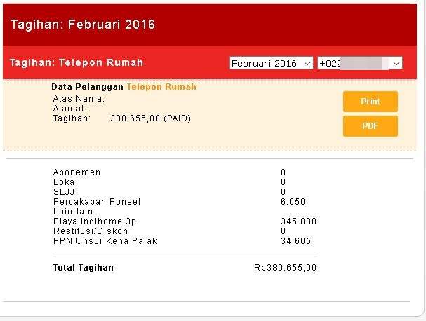 Cara Cek  Tagihan  Telkom Indihome Dan Telepon  Rumah