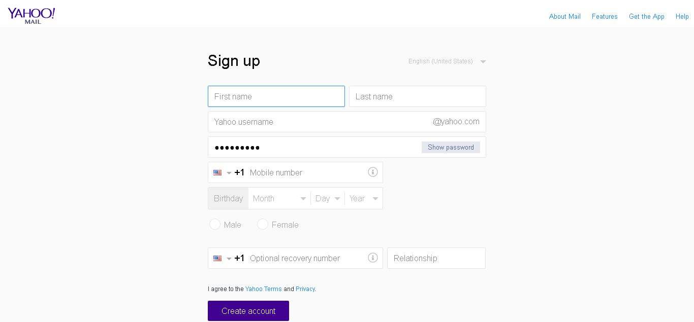 Cara Membuat Email Baru Pada Yahoo Formulir Pendaftaran Yahoo Mail