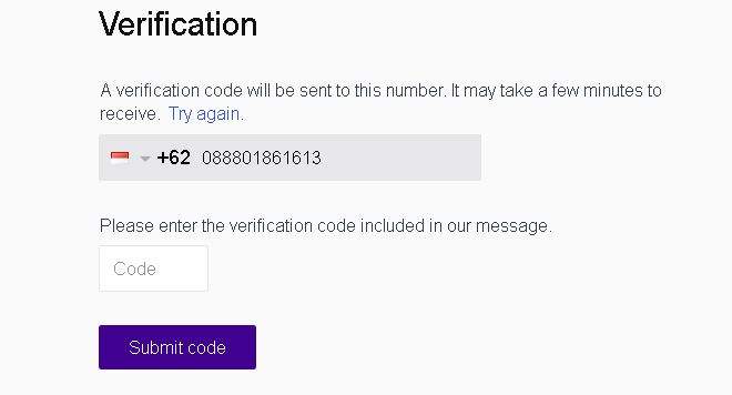 Cara Membuat Email Baru Pada Yahoo Mail Halaman Verifikasi Kode SMS Yahoo Mail