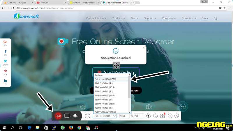 Cara Merekam Layar PC Menggunakan Apowersoft Free Online Screen Recorder