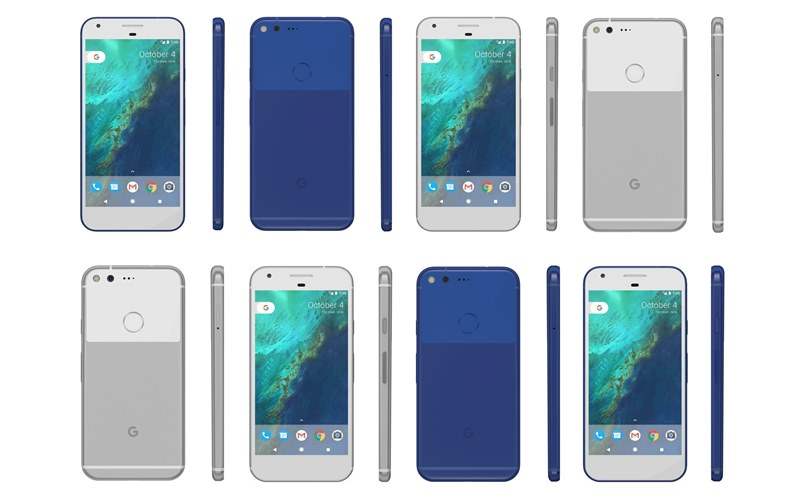 Google Pixel Dan Pixel XL Biru dan Silver Verizon