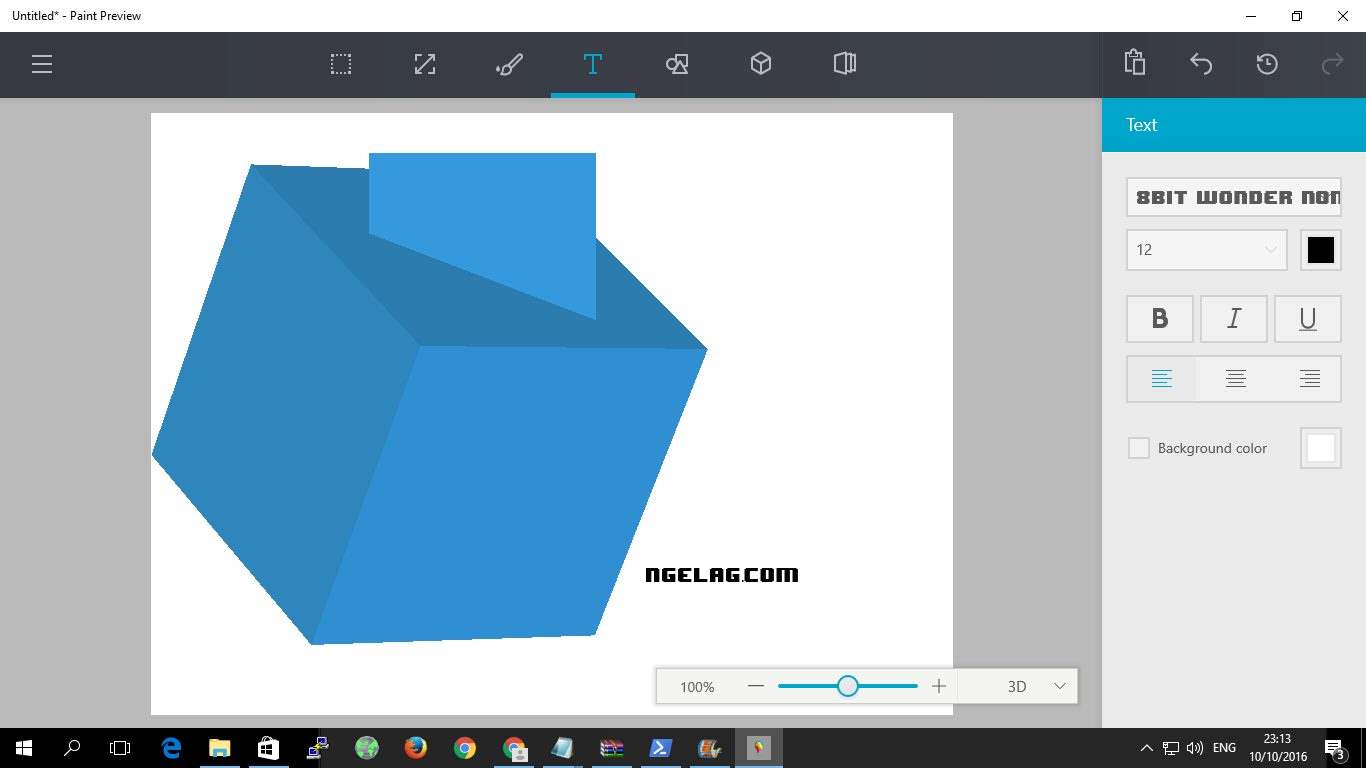 Mencoba Microsoft Paint Windows 10 Preview Version