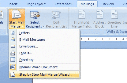 create mailing list in word 2010