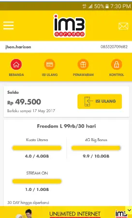 Cara Cek Masa Aktif Kuota Indosat 2018